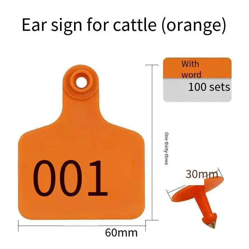 50 pcs Soft TPU Cattle Ear Tag Cold-Resistant Frost-Resistant Wear-Resistant DIY DIY Customized Custom For Farm Animal Ear Tags