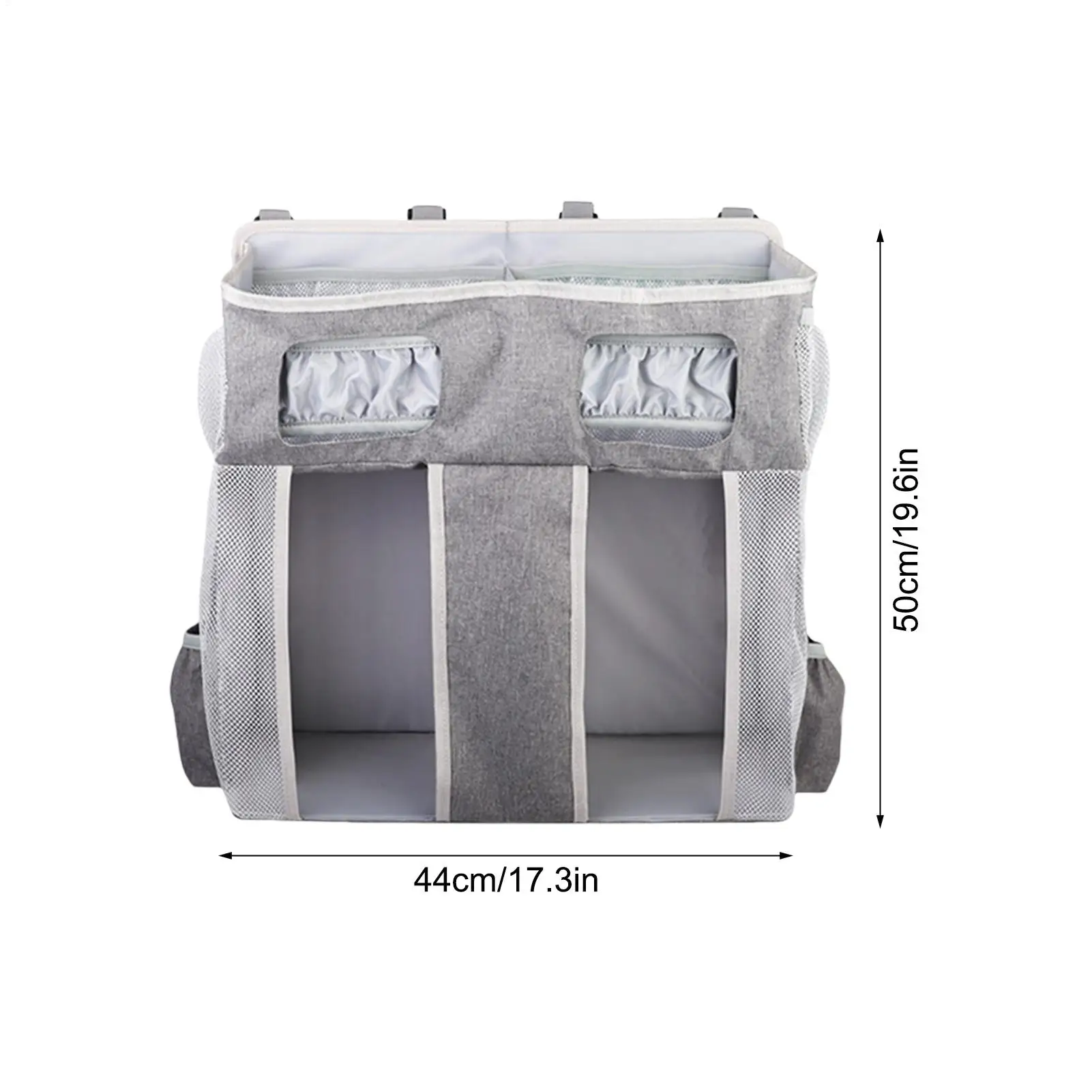 Pendurado saco de armazenamento berço do bebê infantil essencial fralda organizador para garrafa de leite toalhetes babadores berços berçário bolsos empilhador