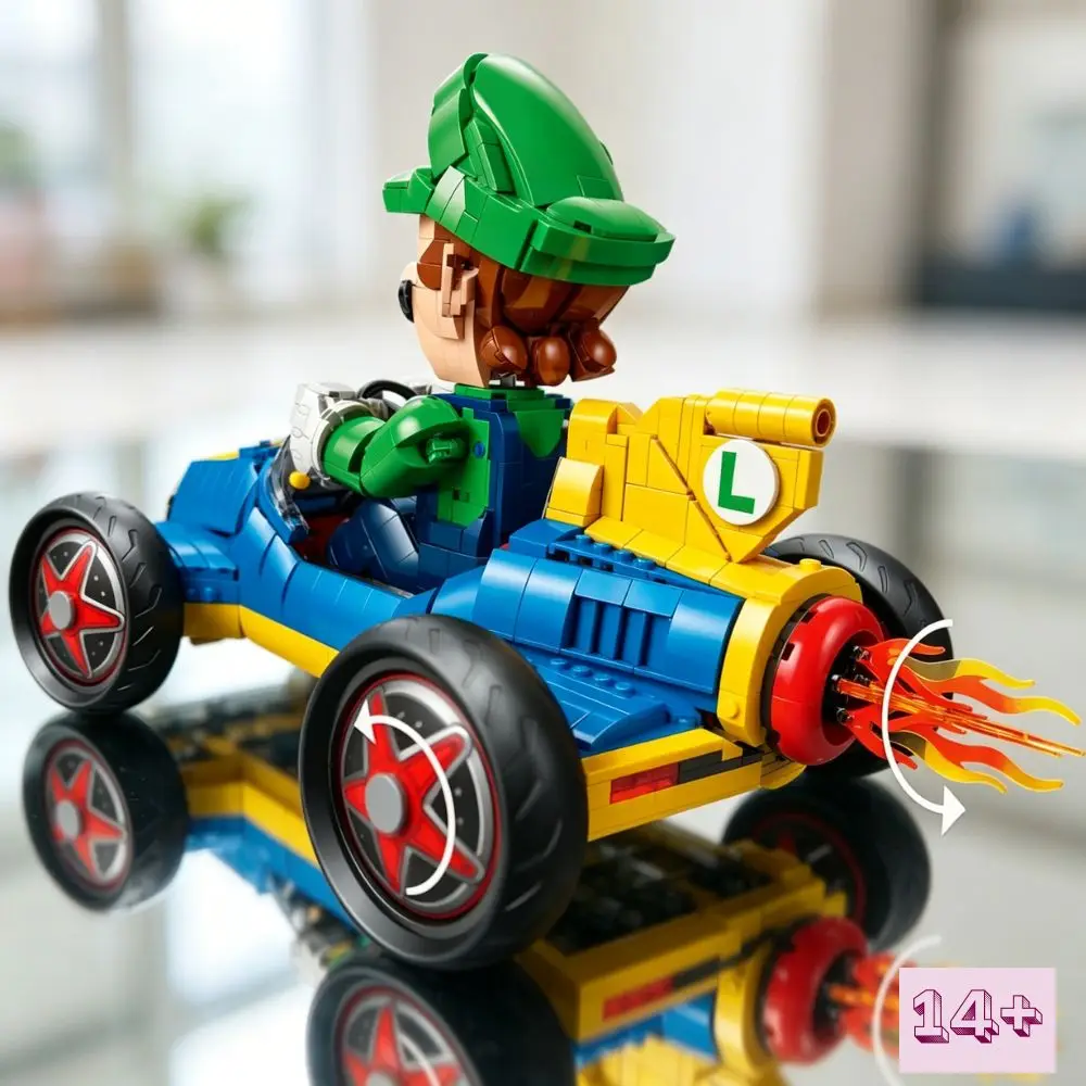 En Stock 2026 Nuevo 72050 Super Mario Luigi 2234 piezas Modelo de Coche de Ensamblaje Kart Juguete Adorno Regalo