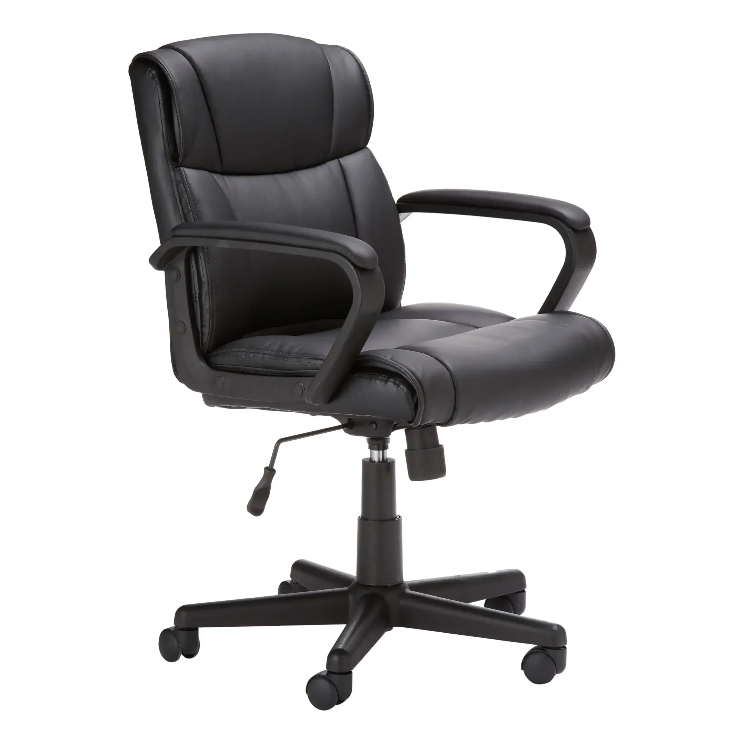 Amazon Basics Padded Office Desk Chair with Armrests, Adjustable Height/Tilt, 360-Degree Swivel, 275 Pound Capacity, 24 x 24.2 x