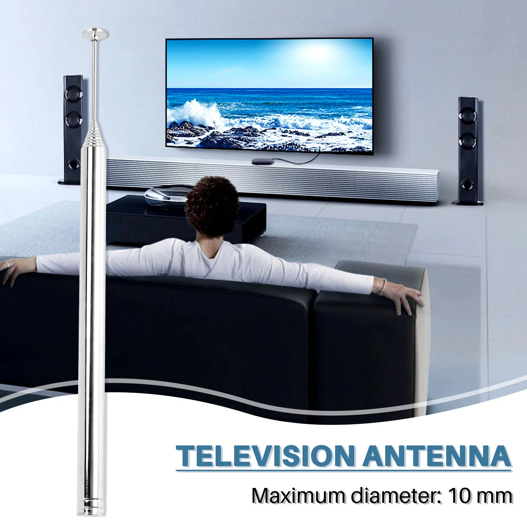 New 115 cm 10 section telescopic antenna FM AM radio