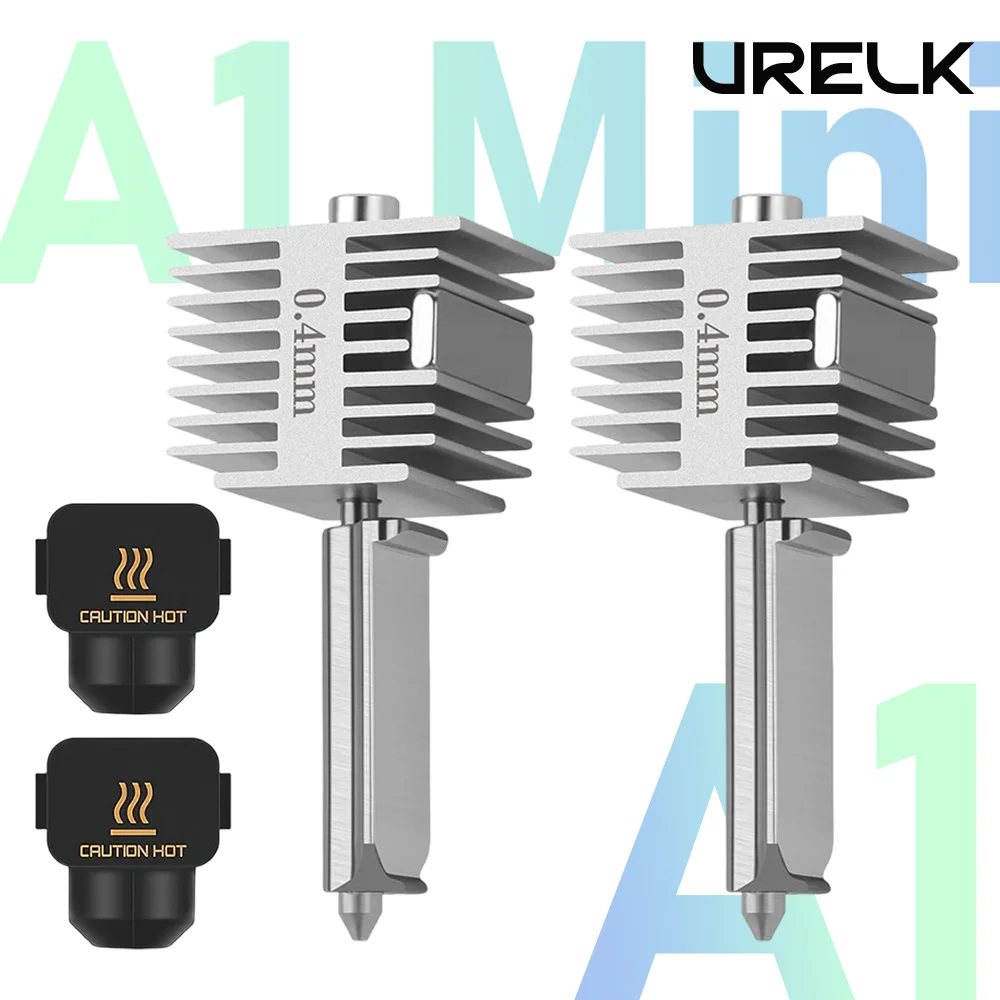 Bambulab A1 Mini Hotend Kit A1 Druckkopf Hot End Extruder Upgrade Edelstahl Hotend Vollmetall Silber für Bambu Lab Drucker – Detail 1