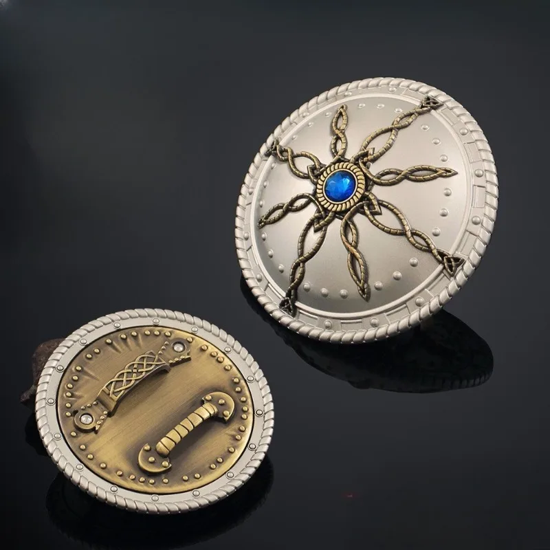 โมเดลโลหะผสม ชีลด์ของเชสเซอร์ ขนาด 9 ซม. ของสะสมงานฝีมือแนวอนิเมะ ของตกแต่งโต๊ะทำงาน อุปกรณ์เสริมเกม ของขวัญเทศกาลสุดประณีต ของเล่นเด็ก