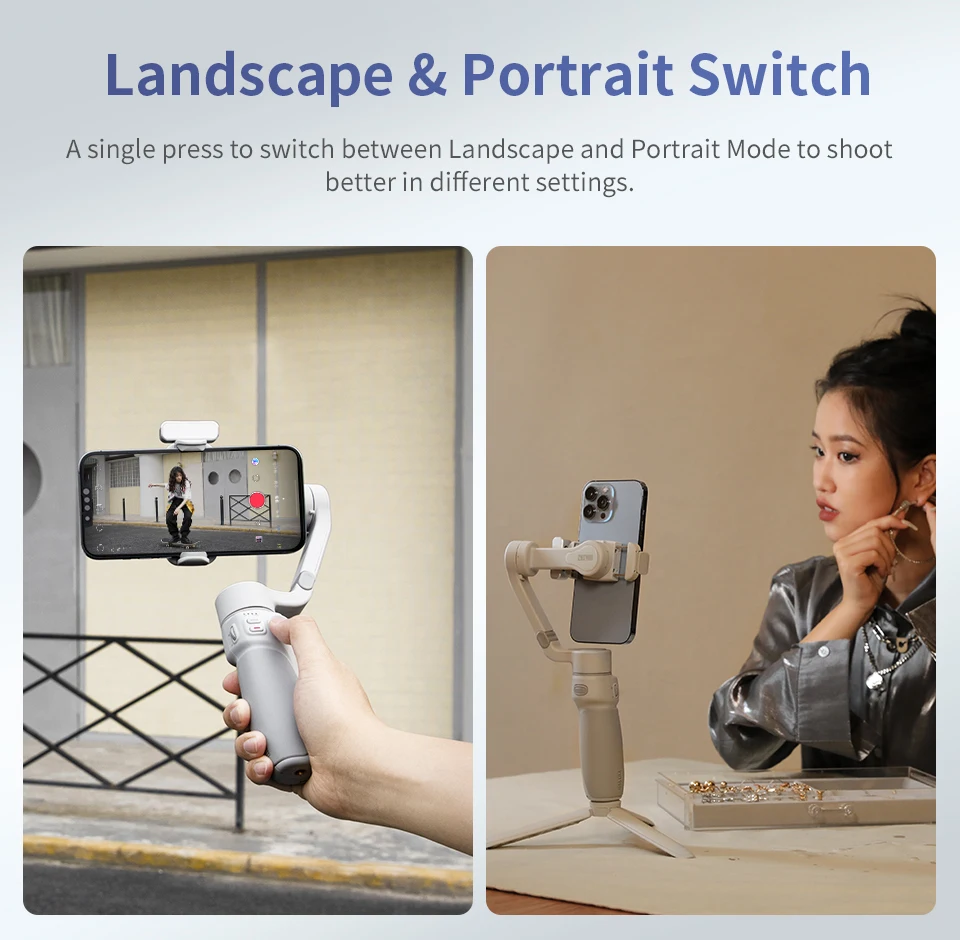 Zhiyun Smooth Q4 3-Achsen-Smartphone-Gimbal-Stabilisator für iPhone 15 14 13 12 Samsung Xiaomi Huawei Vlogging für TikTok YouTube