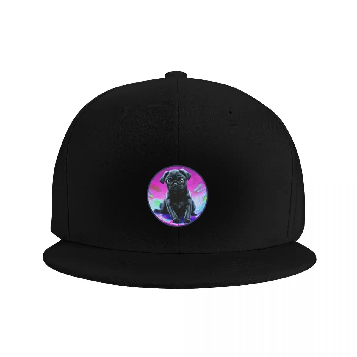 Cute black pug puppy Baseball Cap Hat Man Luxury Hat Baseball Cap hard hat For Men Women's