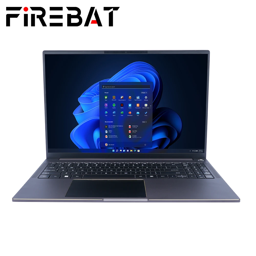 FIREBAT U6 ใหม่ 16 นิ้วแล็ปท็อป Ryzen 7 8845HS 2560*1600 DDR5 Wifi6 BT5.1 120Hz ธุรกิจ Ultra Slim คอมพิวเตอร์โน้ตบุ๊ค