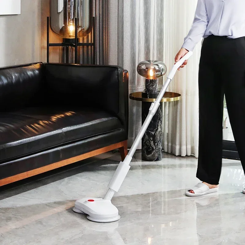 Household Handheld Rechargeable Steam Water Wet and Dry Vacuum Cleaner Floor Mopping Sweeper with 180 Degree  Mop Pad