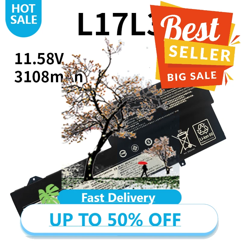 

【Fast Delivery】L17L3P61 Is Suitable For Lenovo Xiaoxinchao 7000-13 Yoga 720-12IKB Laptop Battery