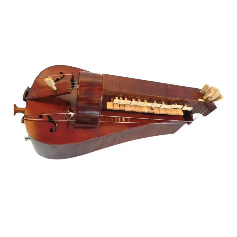 Hand Made Maple Wood 6 Strings 23 Keys Beautiful Hurdy Gurdy, Free with Case