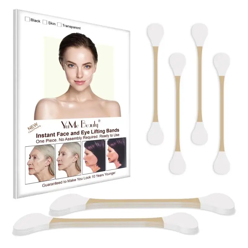 แผ่นแปะยกกระชับใบหน้าแบบทันที 12 ชิ้น แผ่นมาส์กหน้าแบบใส ยกกระชับรูปหน้าวี ลดริ้วรอยบริเวณคางและรอบดวงตา อุปกรณ์ดูแลผิว แผ่นแปะดึงเชือก กระชับผิว ปรับรูปหน้า