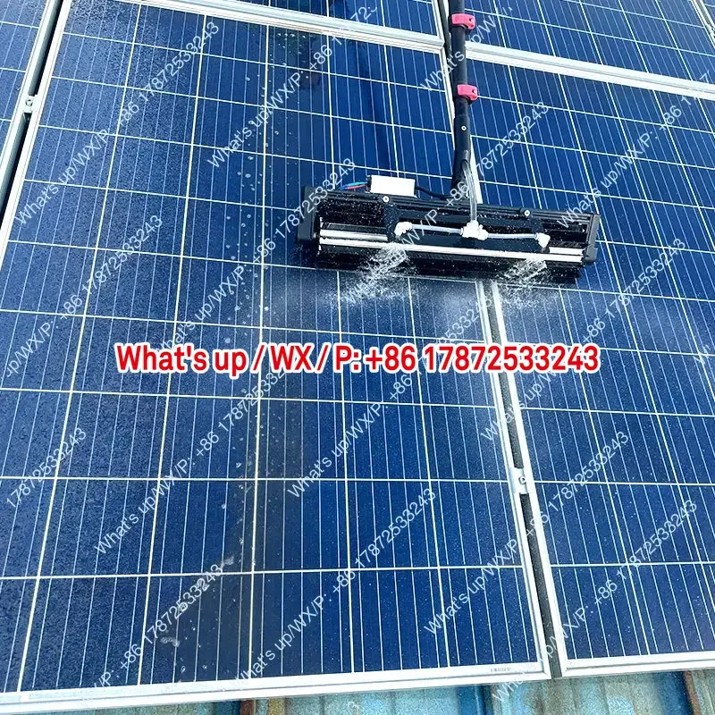 Machine portative de nettoyage de panneaux solaires, outil de brosse à rouleau étanche, équipement de nettoyage de centrale électrique de panneaux photovoltaïques