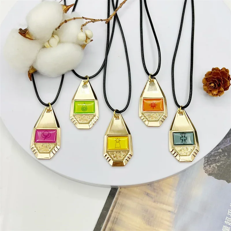 Digimon Adventure Crests Necklace Digital Monster Cosplay Prop Digimon Crest of Courage Friendship Love Hope Luminous Pendant