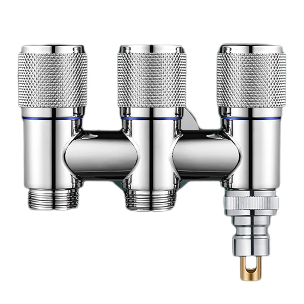Stainless Steel Angle Valve 1-In-3-Out Designed for Toilet Bidet Sprayer Integration and Stable Water Direction