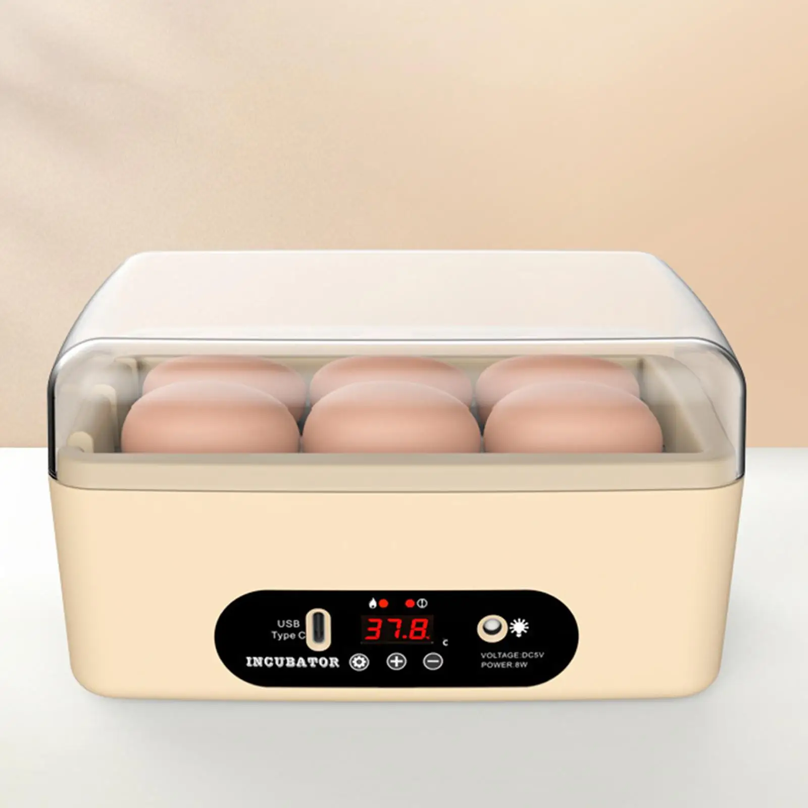 Mini Egg Incubator Automatic Intelligent Egg Hatcher Machine Digital Poultry Small Egg Hatcher Machine for Birds Goose Chicken