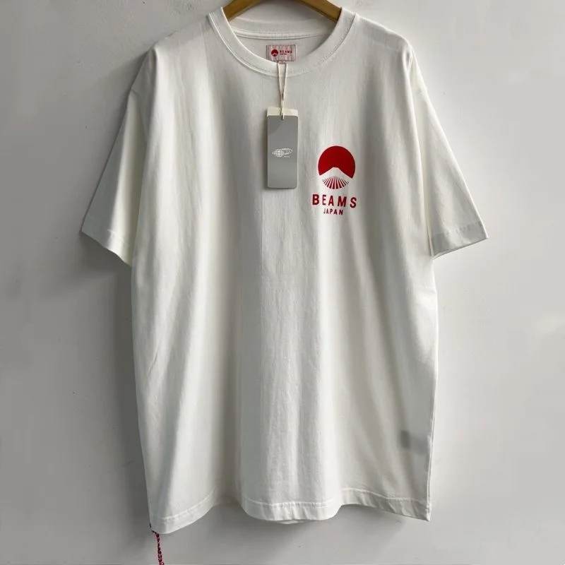 Summer Japan Tokyo Streetwear Weaving Red Rope Dragon Silhouette Beams Tshirts Men Women Breathable Cotton Short Sleeve Tee