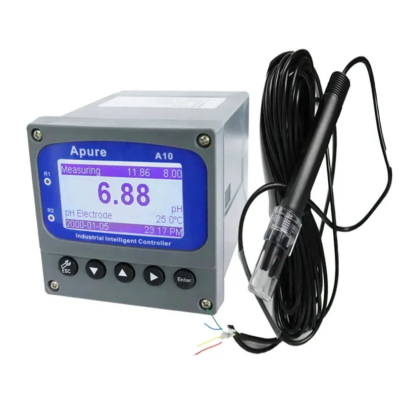 Online Automatic Hydroponic Aquarium Digital Soil EC PH Controller Orp Ph Meter Probe For Waste Water Treatment