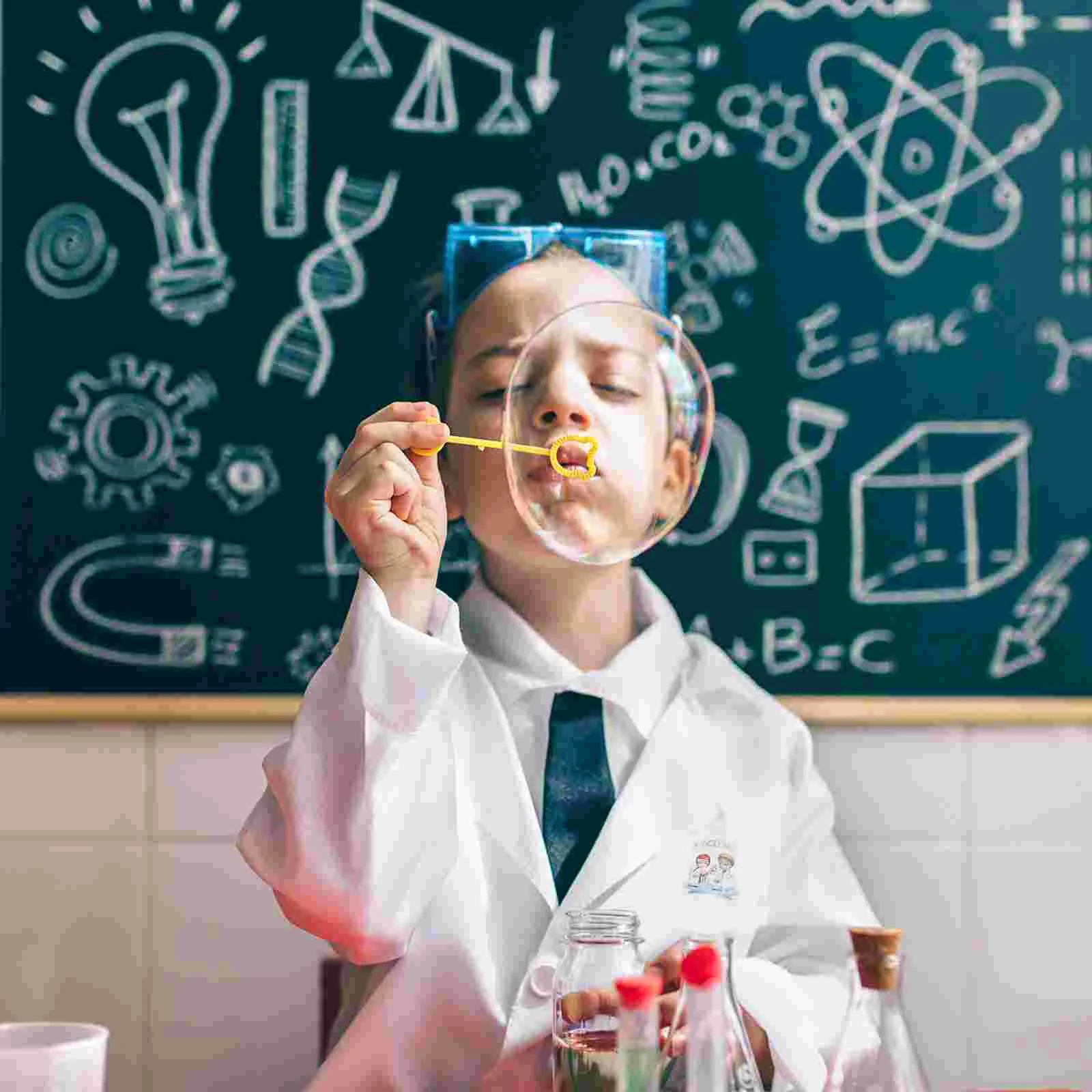 

Girls' Dresses Decorative Scientist Coat Kids Accessory Lovely Lab Apron Cosplay Polyester Costume White Washable Boy