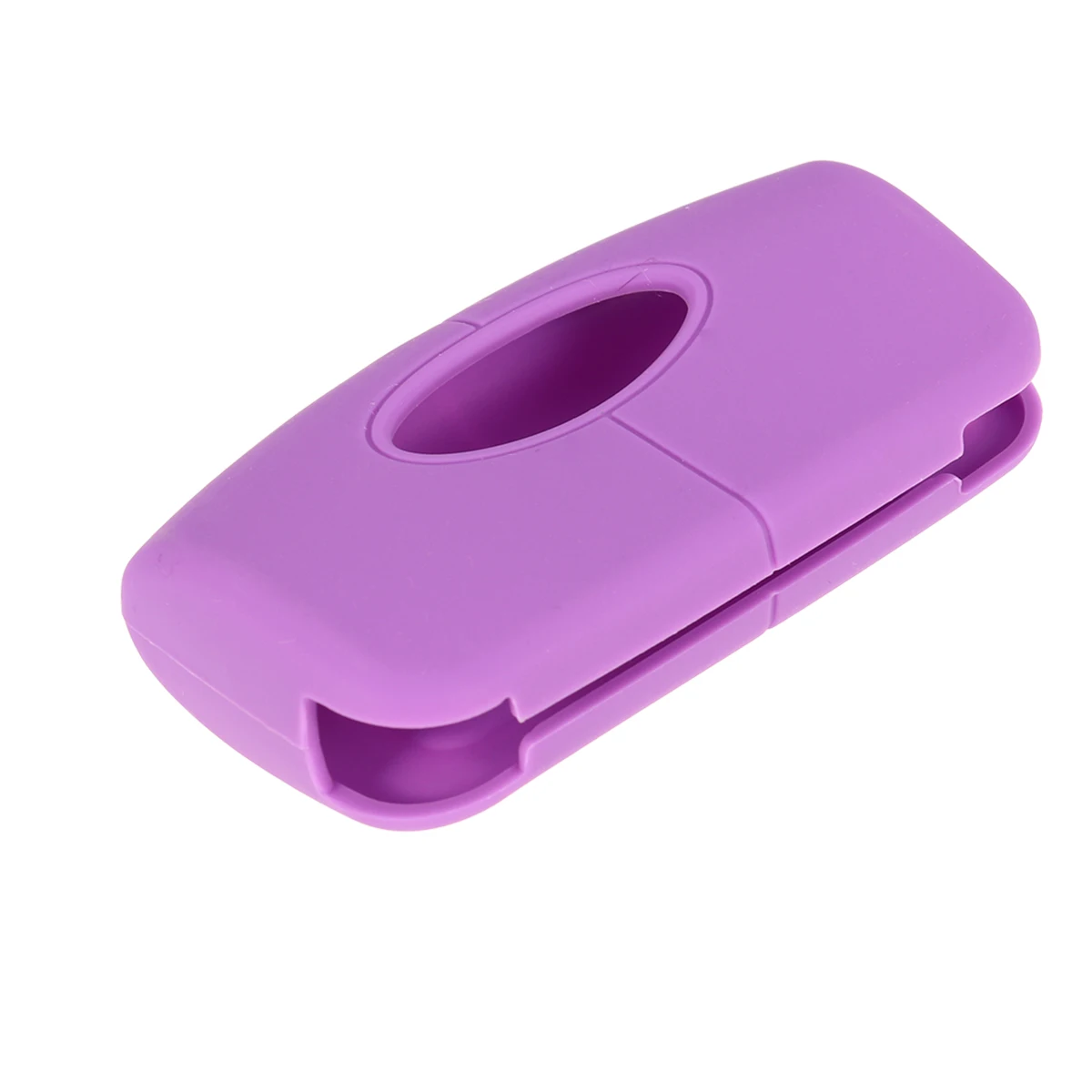 

Folding Remote Key Cover Car Key Shell Case with Three Buttons Silicone Case Cover for Focus (Purple)
