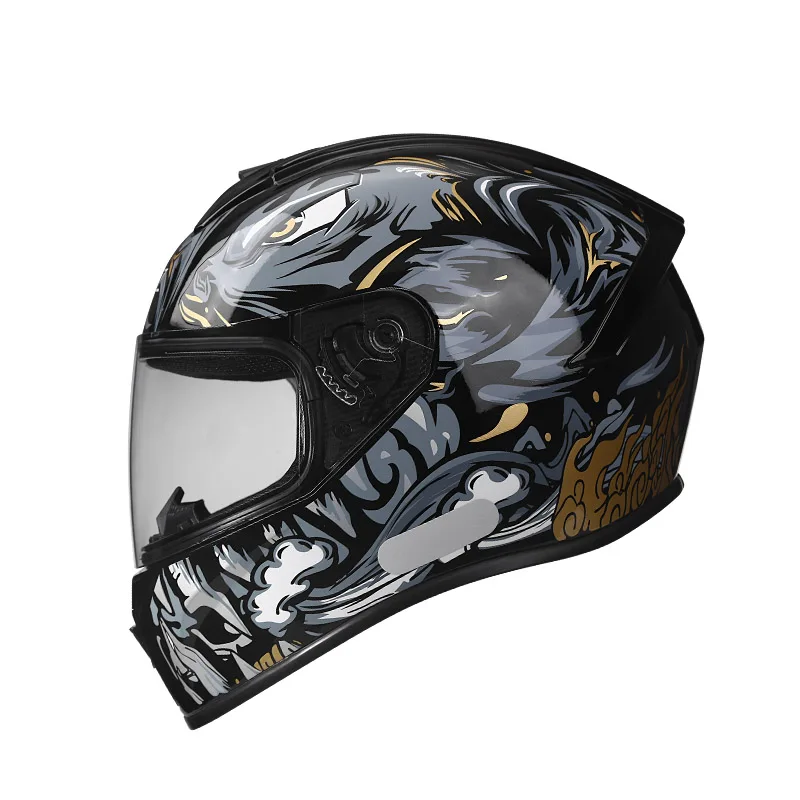 

DOT Full Face Helmet - Lightweight ABS Single Visor Motorcycle Helmet for Men Women