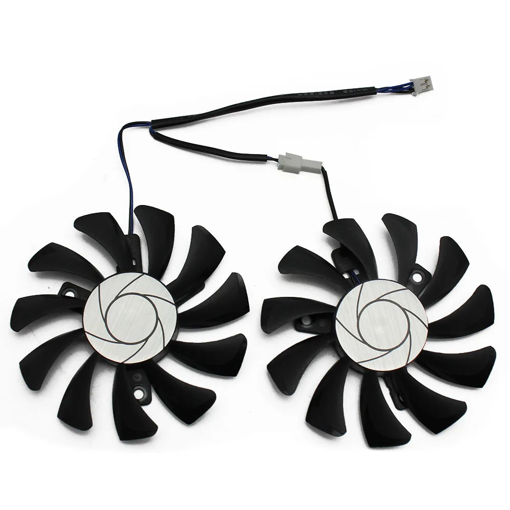 

75mm 2Pin GTX1050Ti GPU Cooler DUAL Fan for MSI Geforce GTX 1050Ti GTX-1050-Ti-4GT-OC Graphic Card