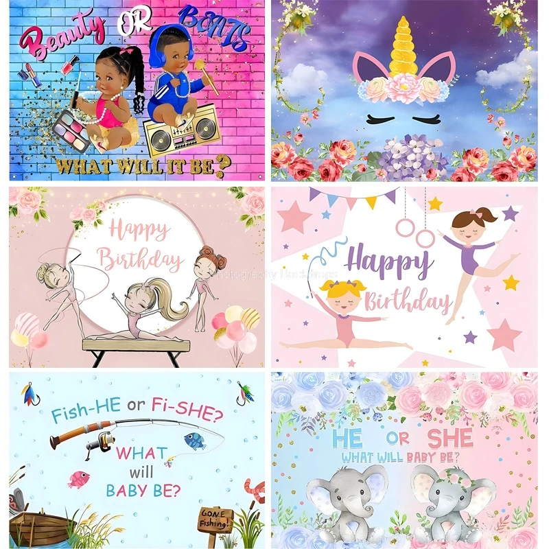 

Happy Birthday Party Decoration Digital Photography Backdrops Props Kids Childen Colorful Balloons Photo Studio Background AY-05