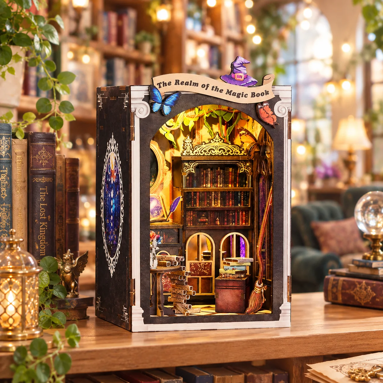 magic-realm-kits-de-rincon-de-libros-en-miniatura-diy-inserto-de-estanteria-de-madera-sujetalibros-decorativo-modelo-de-ensamblaje-manual-rompecabezas-3d-manualidades