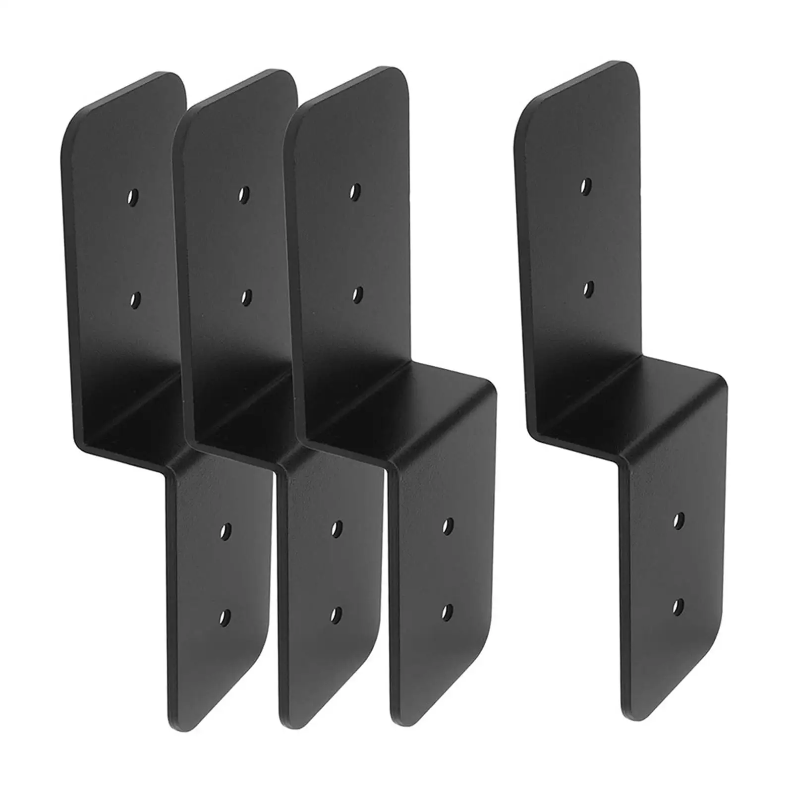 4x Post to Beam Z Brackets Corner Brace Fixing Lumber Connectors Double Angle