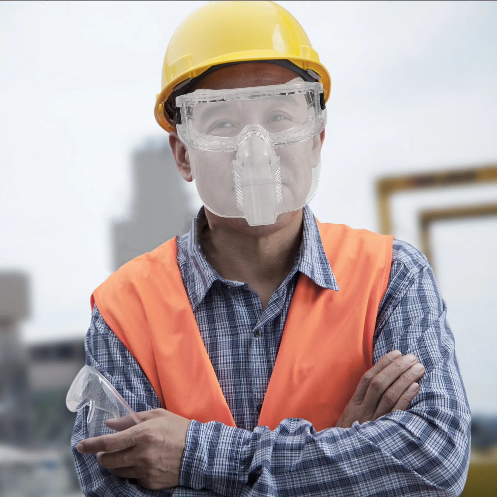 

Full Face Welding Eye Shield Goggles Anti-Fog Safety Mask Adjustable Durable Protective Gear For Welding Workplaces Clear Lens