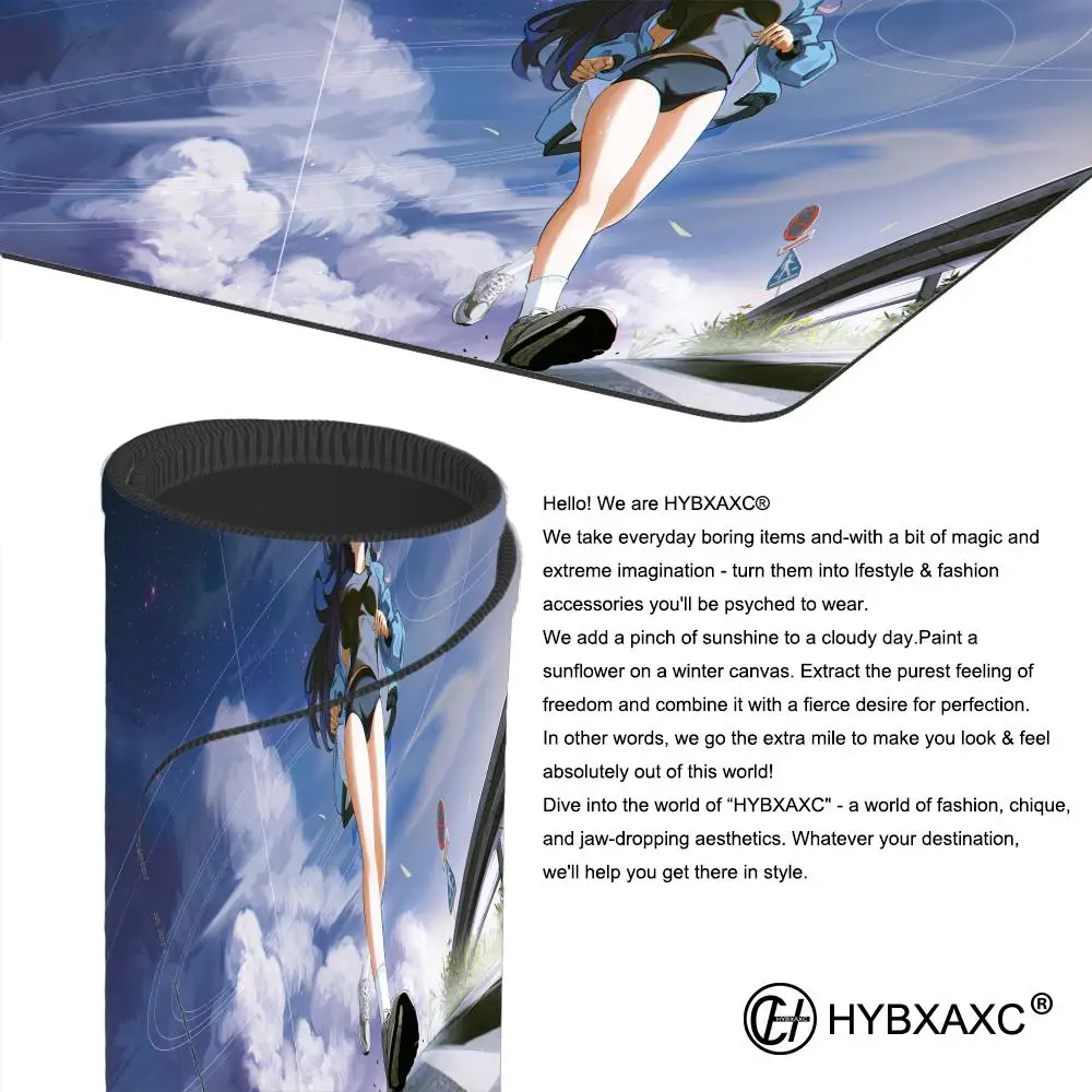 لوحة ماوس الألعاب جهاز كمبيوتر شخصي ممتدة لسطح المكتب ماوس حصيرة الكمبيوتر المحمول Kawaii Mousepad Anime Girl الأزرق الأرشيف Yuuka لوحة المفاتيح #5