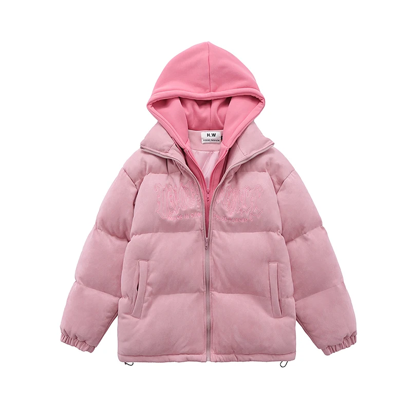 Women\'s Winter Oversize Jacket Down Cotton Padded Coat Female Loose Casual Overcoat Female Fashion Hooded Short Parkas