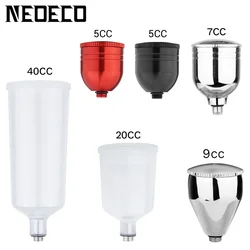 7cc 9cc 20cc 40cc Airbrush Detachable Fluid Cup For Gravity Feed Paint Spary Gun Air Brush Accessories Easy Clean