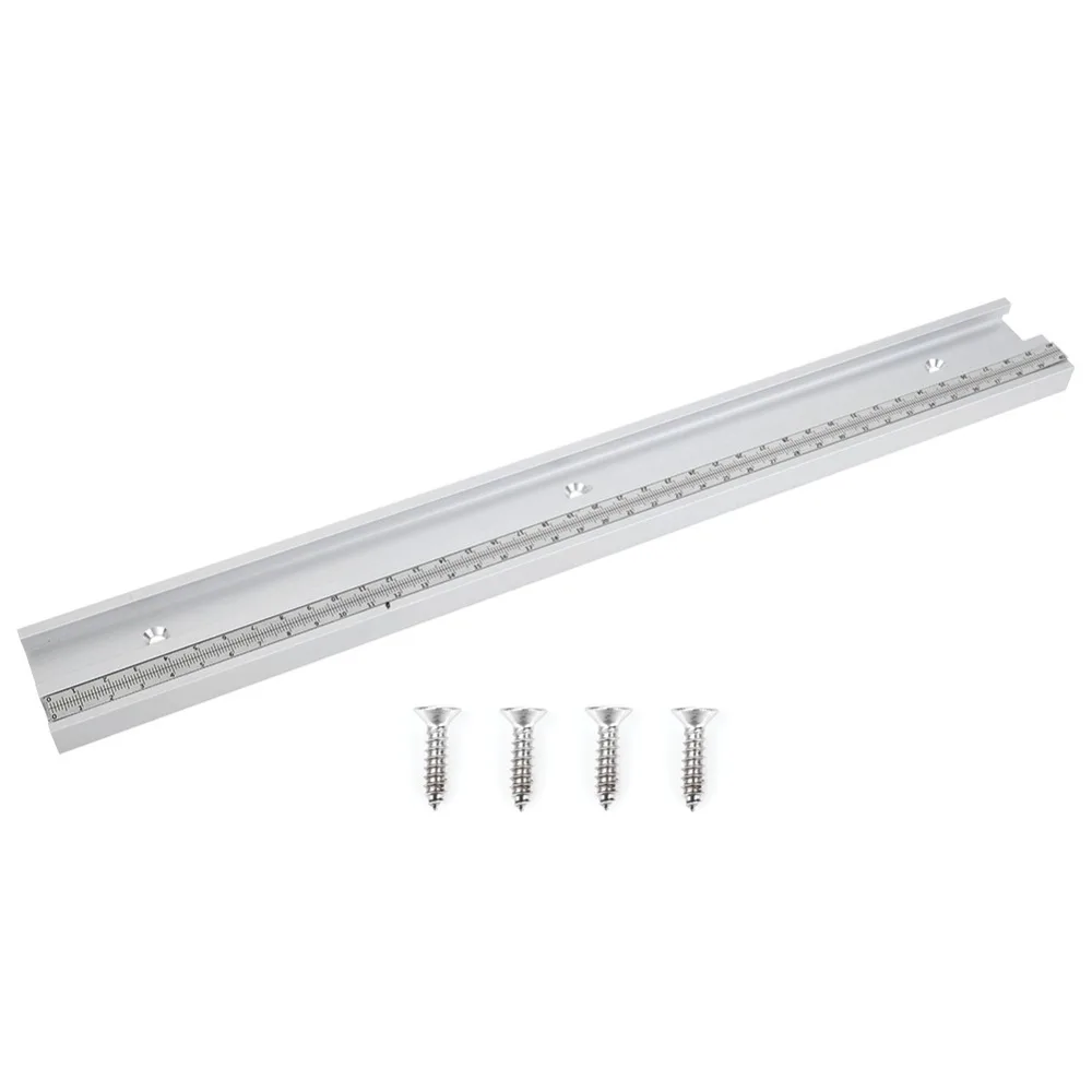 Aluminum Alloy T Track With Scale With Screws 400mm Length Miter Bar Slider Precise Calibration Woodworking Slider Tool