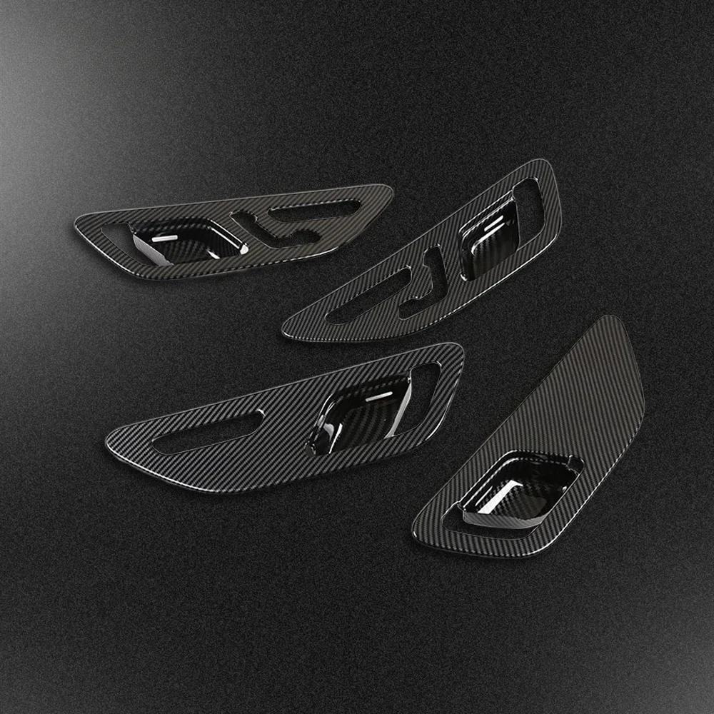 

For Mercedes Benz C Class W206 2022 2023 Carbon Fiber ABS Car Inner Door Handle Bowl Frame Cover Interior Trim Auto Accessories