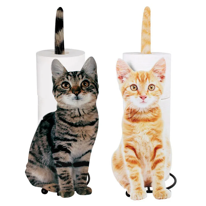 kitten-paper-roll-decoration-item-home-napkin-holder-ironwork-artwork-item-for-display-and-storage