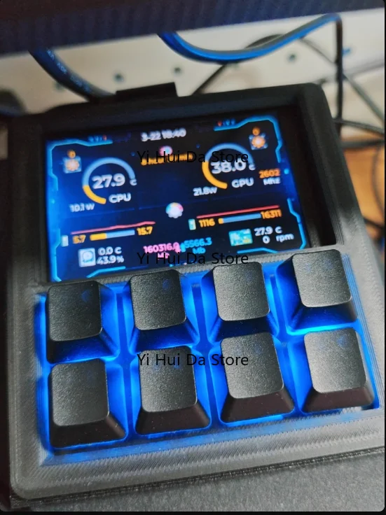 Mechanical Keyboard with Display Screen Shortcut Keyboards Designer Custom One Key Macro Keyboard Desktop Console