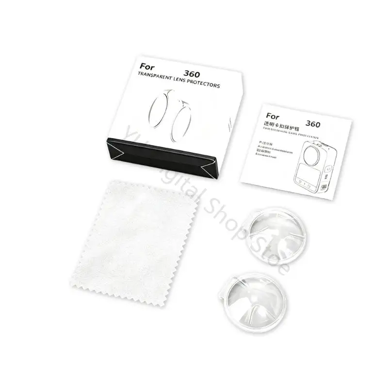 96BA Snap-On-Objektivabdeckungsset für Osmo360 Ⅱ, transparenter Kameraobjektivschutz vorne und hinten für Wanderungen, Reisen – Detail 5