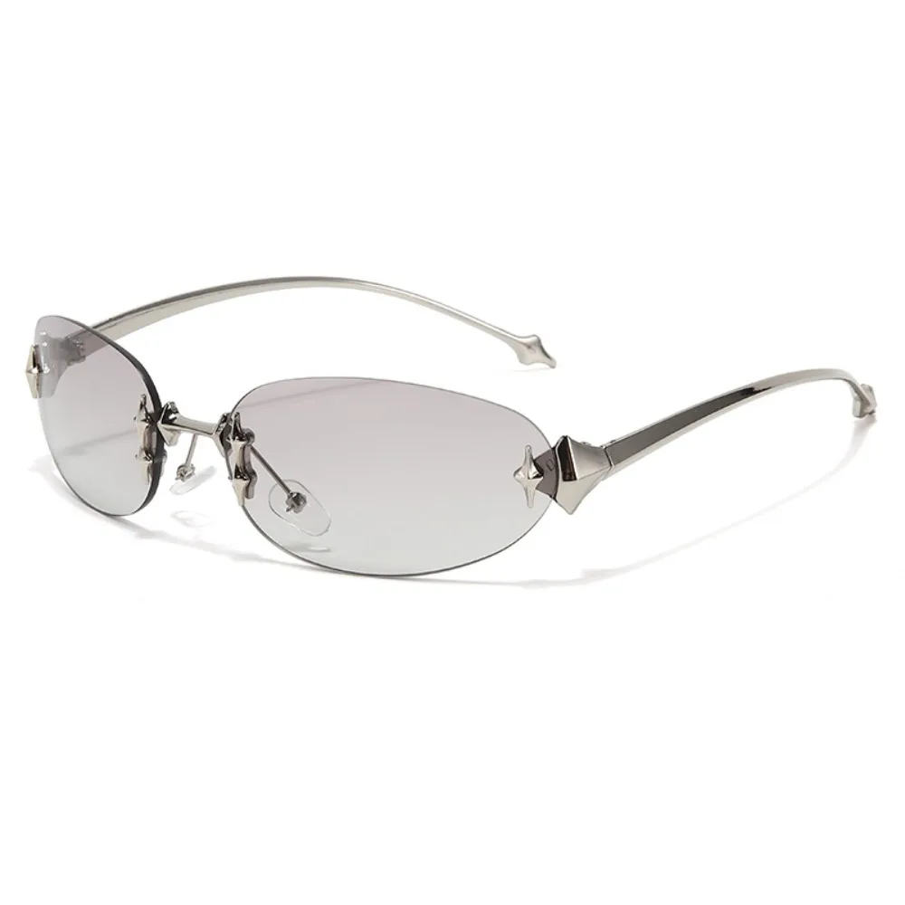 

Cool Y2K Style Frameless Sunglasses Trend Vintage Decorative Sun Glasses UV Protection Light Weight Retro Eyeglasses Streetwear