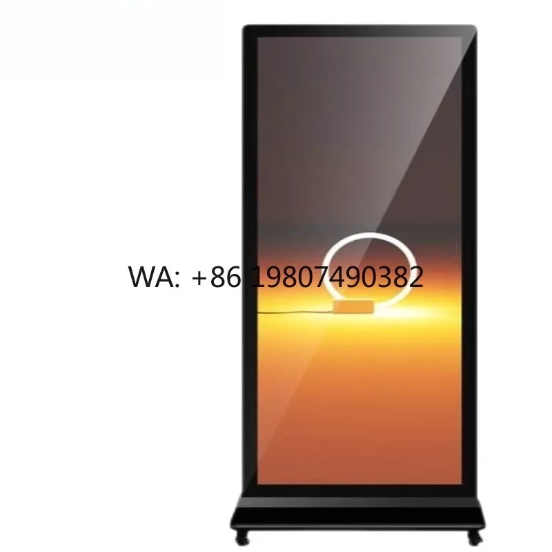 

55 Inch Black IPS Vertical Floor Stand Screen Built-in CMS Mall Retail Digital Advertising Signage Display