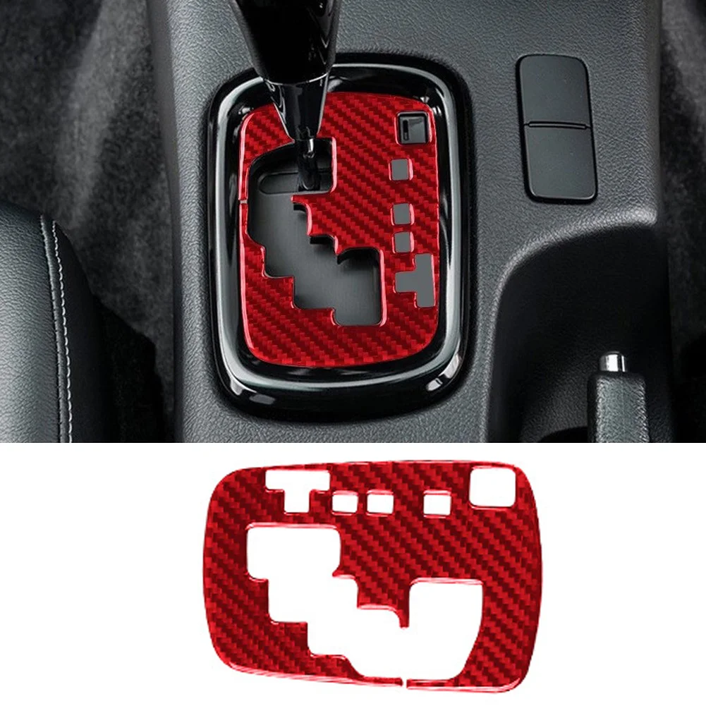 For Toyota For Hilux 2015-2021 Central Control Gear Shift Indicator Panel Trim Cover Carbon Fiber Interior Decoration Sticker