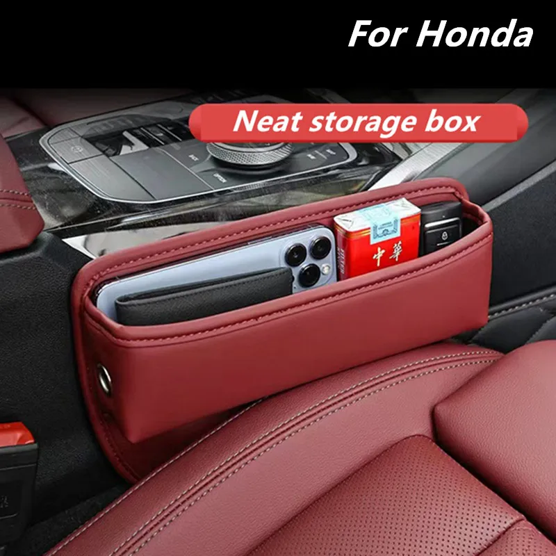 

For Honda Civic Accord Mugen Power Odyssey vezel Crv Fit HR-V Car Seat Crevice Slot Storage Box Bag Cover Case Car Accessories