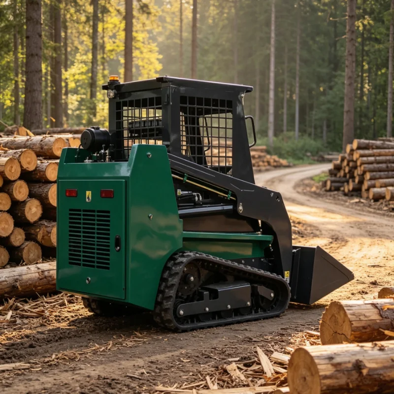 Customized Small Wheel Loader Skid Steer Mini Compact Track Crawler Diesel Farm Machinery CE Certified Orchard Attachment