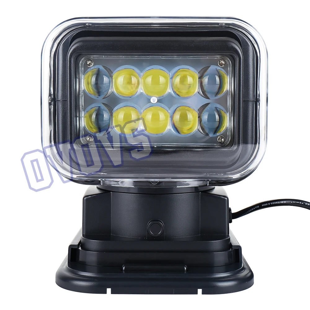 

OVOVS 360º Rotate Remote Control Led Search Lights 50W Spot Beam with Mag-netics Base Driving Lamps for Car Offroad Truck ATV