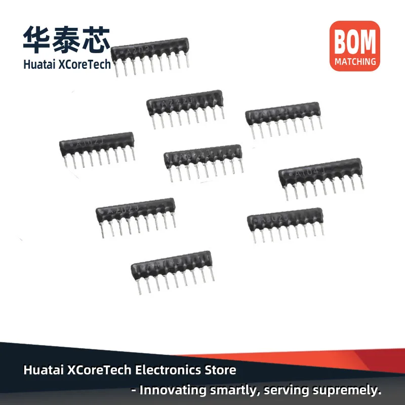 20PCS DIP ARRAY THICK FILM NETWORK RESISTOR 8PIN B08-680G 68ohm B08-101G 100ohm  B08-102G 1Kohm 2% 0.2W/B08-104J 100Kohm 5% 1/8W