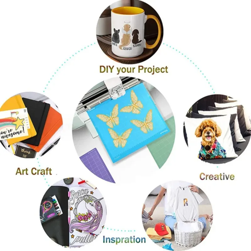 1/3 قطعة استبدال المحمولة النقش صورة ظلية قطع حصيرة ل كريكت لاصق بولي كلوريد الفينيل قطع الحصير للحرف اليدوية الخياطة جميع الفنون الساخن