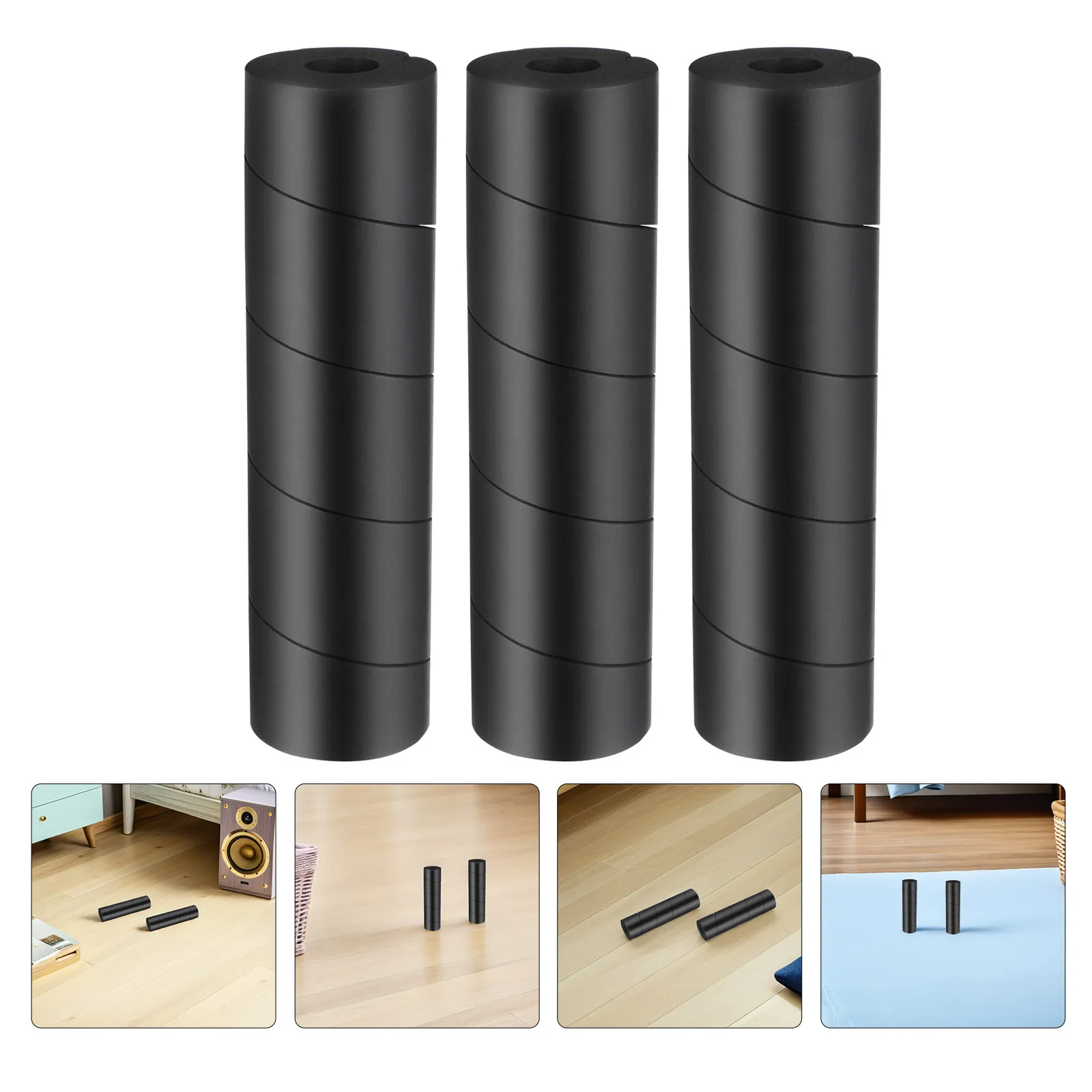 12Pcs Bed Frame Toe Protectors Soft Silicone Adjustable Black Covers Cushion Feet Prevent Collision Furniture Leg Protector Wrap