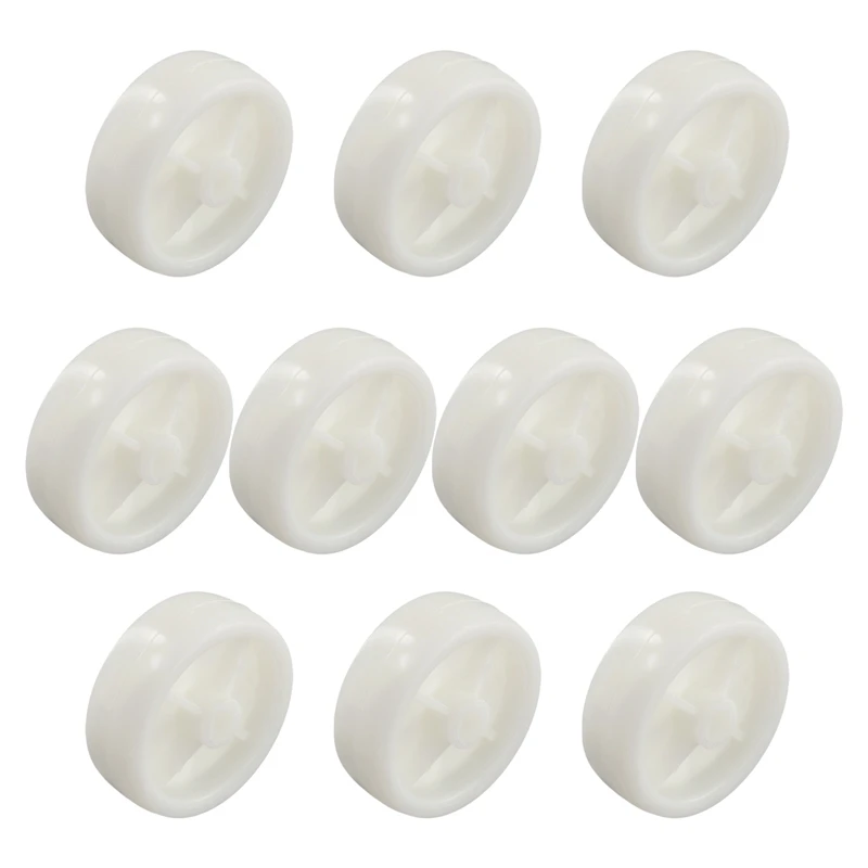 ABUL-3 Inch Single Wheel Light White PP Plastic Small With Diameter 72Mm Smooth Piece Folding Bed Pulley 10Pcs