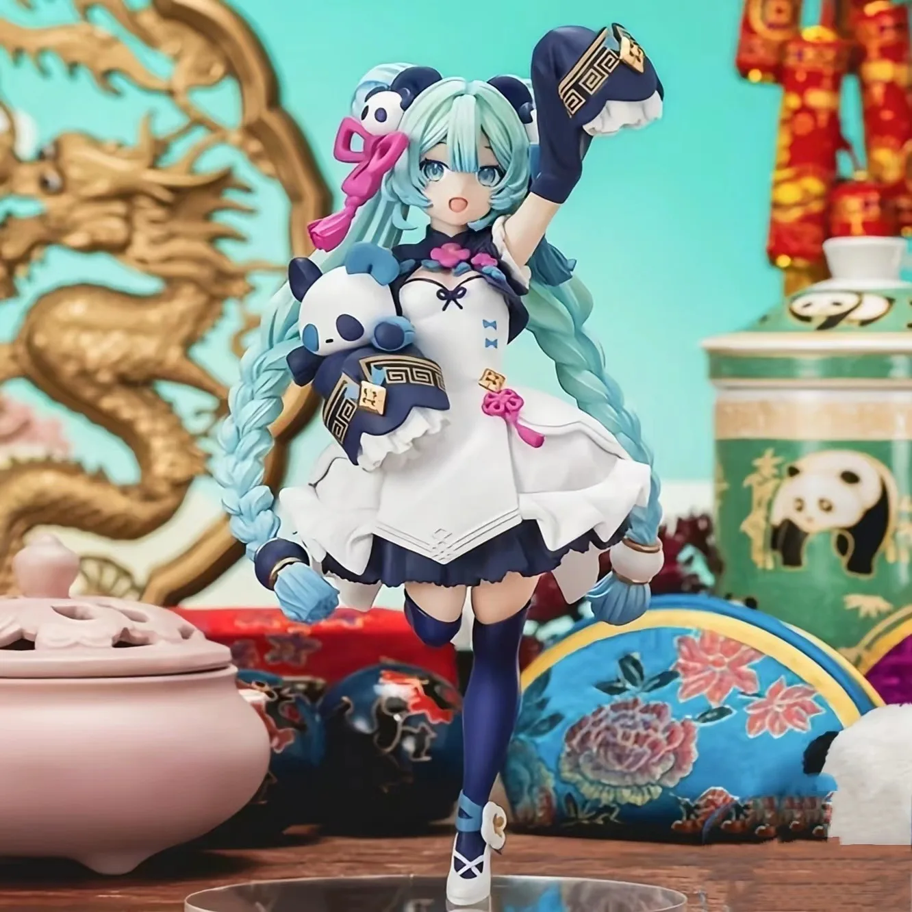 Statico Scenic Panda Figura Modello da collezione Giocattolo Trendy Anime Vocaloid Iniziali Future Ornament Nuovo arrivo dalla Cina
