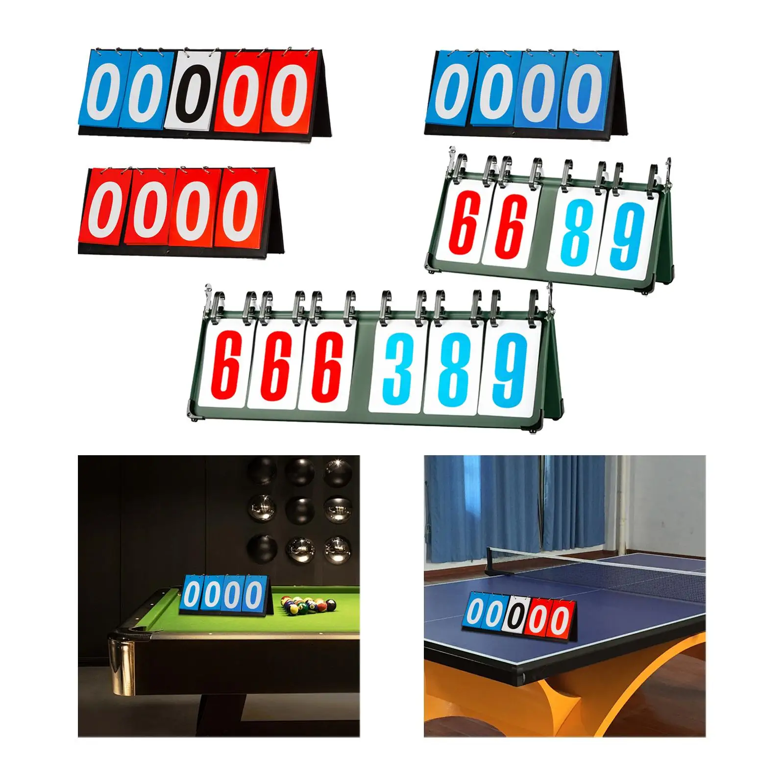 Tabletop Scoreboard 4/5/6 Digit Scoring Board Sports Scoreboard for Badminton