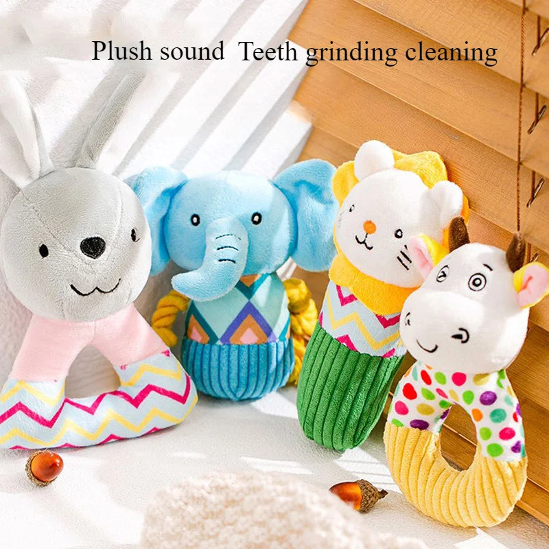 

Elephant Pulling Rope Toy Interactive Fun Resistant To Bite Teeth Grinding Sound Making Plush Dog Pet Supplies