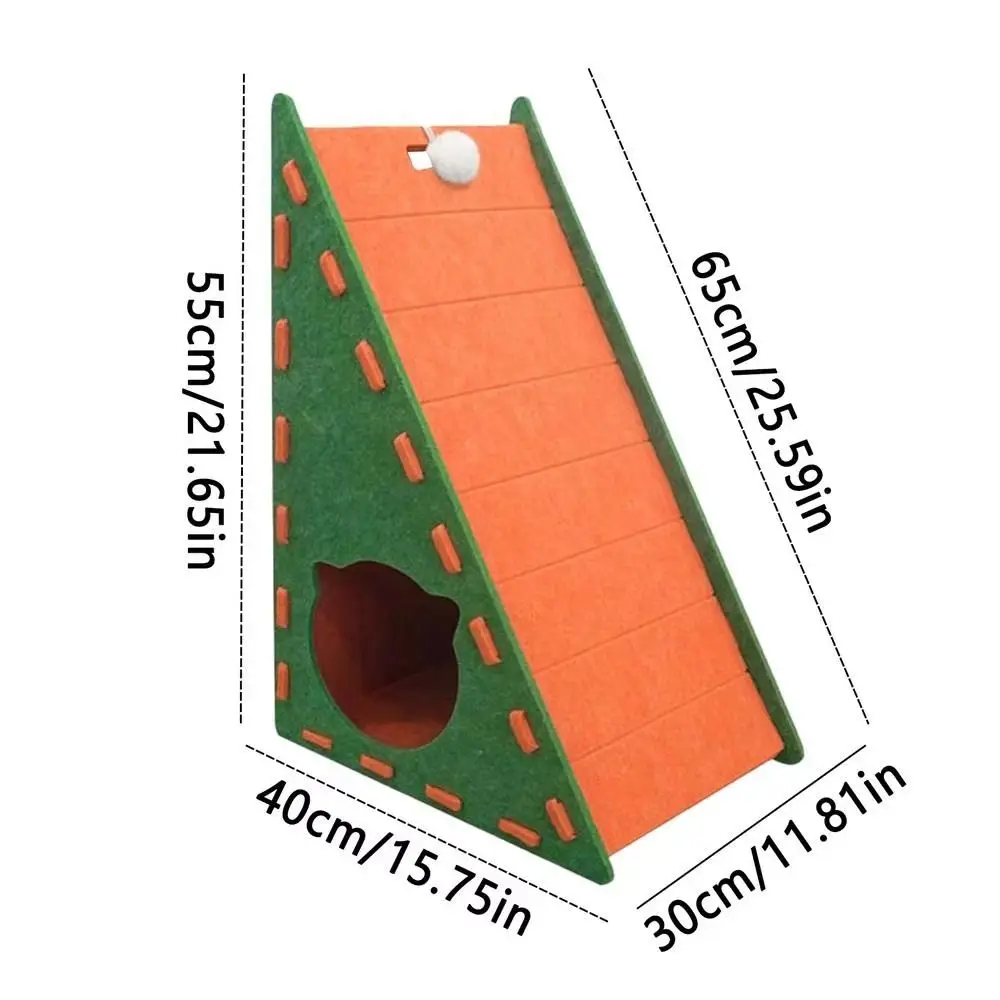 Tempat Tidur Kucing Lipat Bentuk L Anti Gores Berbahan Felt Dua Lapis Tahan Aus Empat Musim